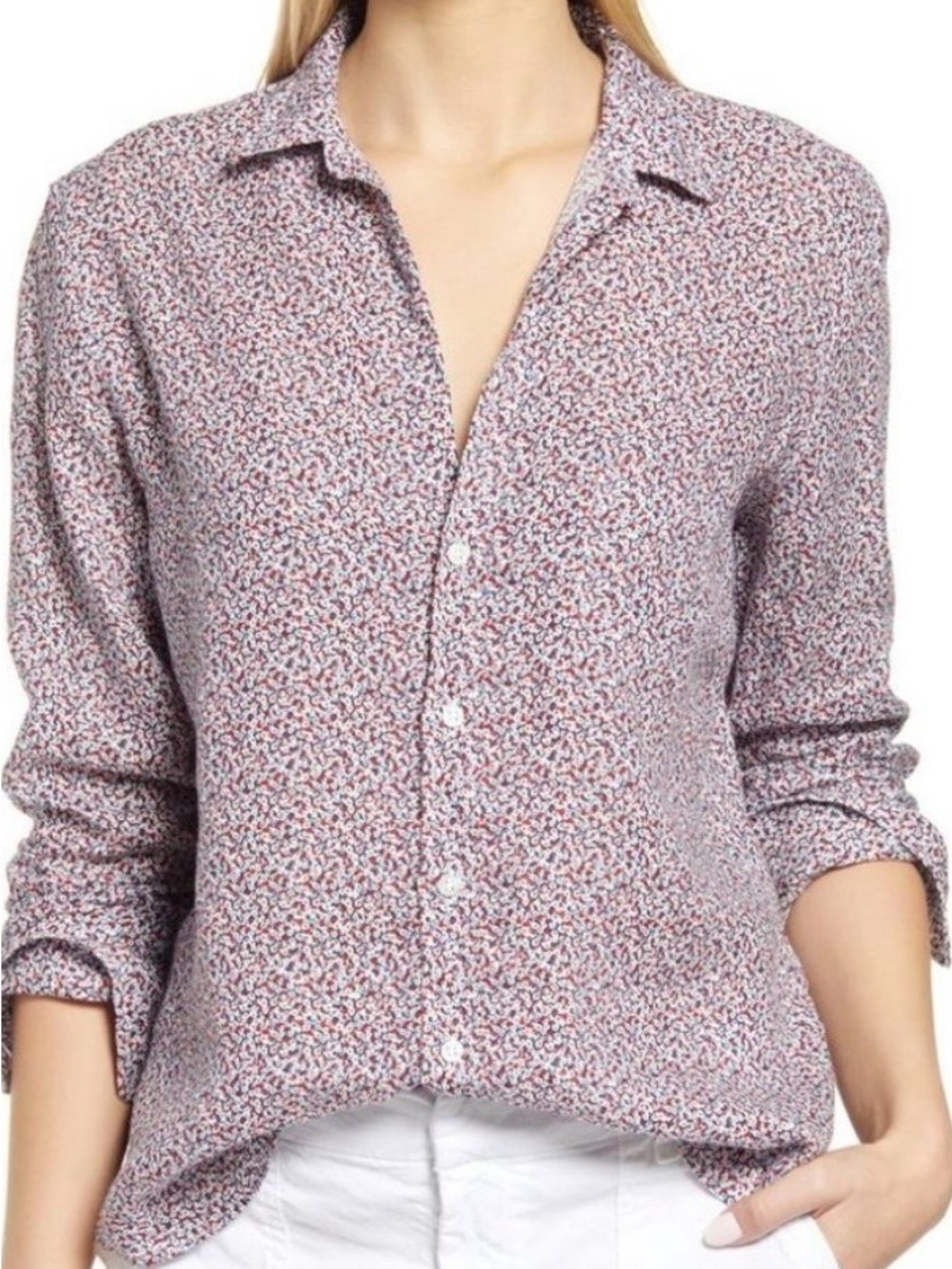Frank & Eileen Eileen Relaxed Floral Button Down Shirt Size Medium